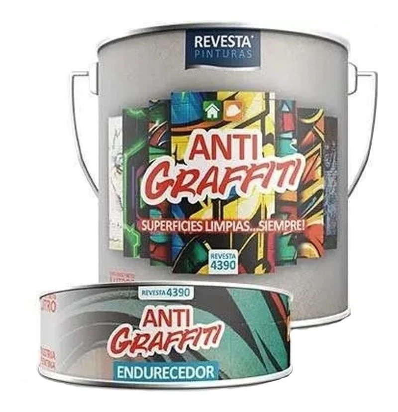 Revesta Revestimiento Pintura Antigraffiti Transparente 4l