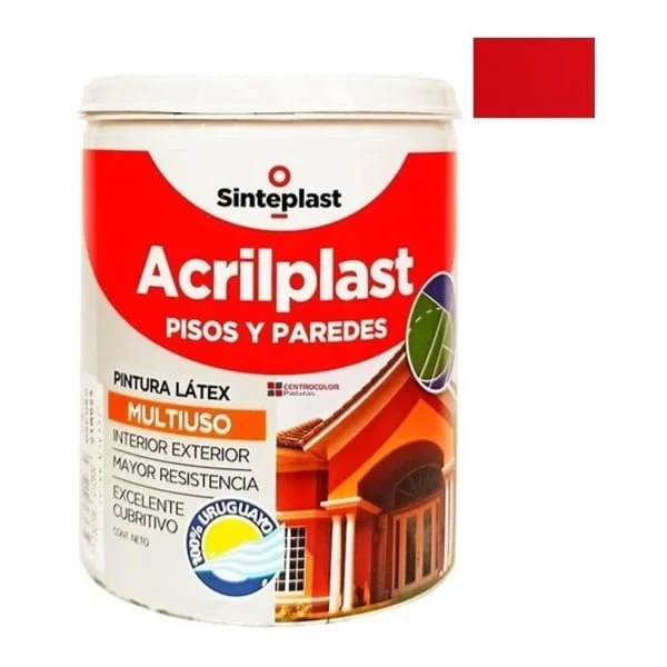 Pintura Latex Para Pisos Acrilplast Multiuso 4lt Sinteplast - Imagen 16