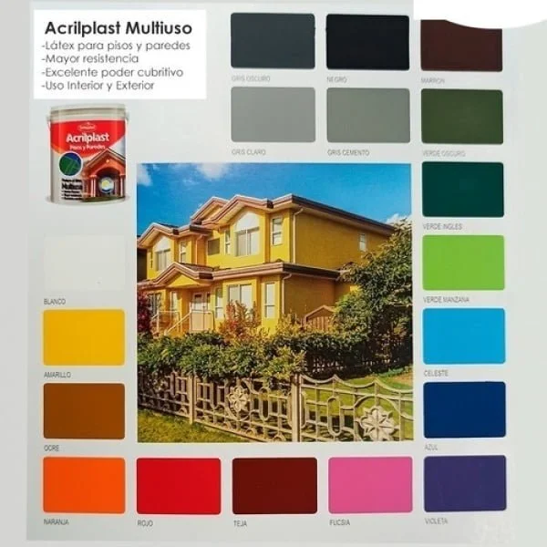 Pintura Latex Para Pisos Acrilplast Multiuso 4lt Sinteplast - Imagen 30