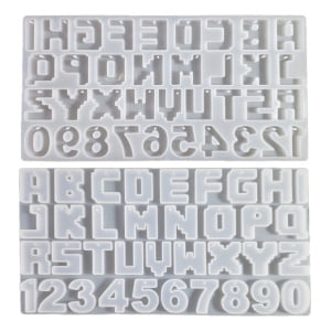 Molde De Silicona Abecedario Letras Para Llavero Resina
