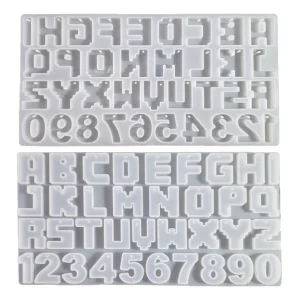 Molde De Silicona Abecedario Letras Para Llavero Resina