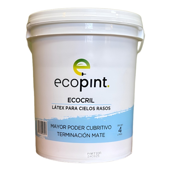 Pintura Latex Cielorrasos Blanco Ecopint 4 L Ecopint