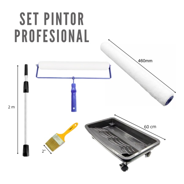 Set Pintor Profesional Xl Con Rodillo 45 Cm Ecopint - Imagen 2