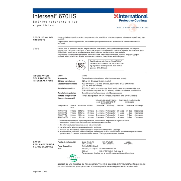 Fondo Epoxi 3 En 1 Autoimprimante - 20lt A+b Interseal 670hs - Imagen 2