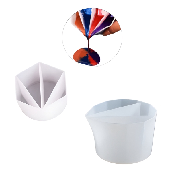 Molde Vaso De Silicona Con Divisores 4864 Colores Resina - Imagen 9