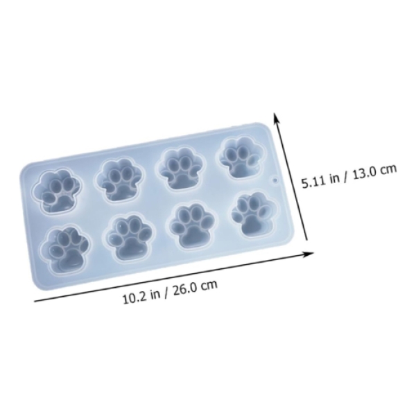 Molde 4863 Silicona Pata De Gato + Kit De Resina 600 Ml - Imagen 2