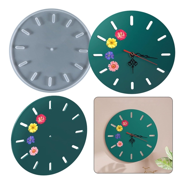 Molde Silicona 4839 Reloj 27cm + Máquina+ Resina Arte 600 Ml - Imagen 11
