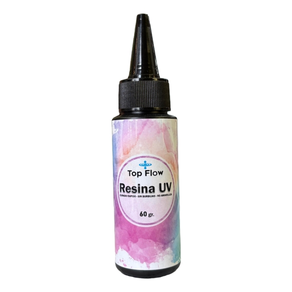 Resina Uv Líquido Transparente De Curado Uv 60 Gr.