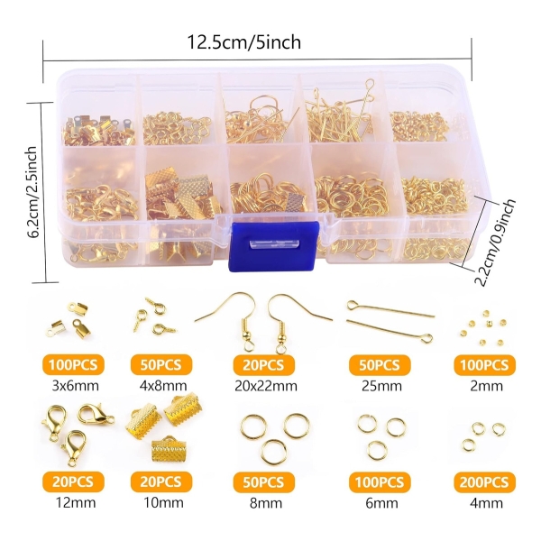 Kit Fabricación De Joyas Y Bijouterie 710 Pz Para Resina - Imagen 2