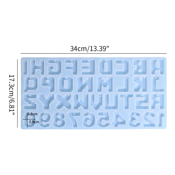Molde De Silicona Abecedario Letras Para Llavero Resina - Imagen 6