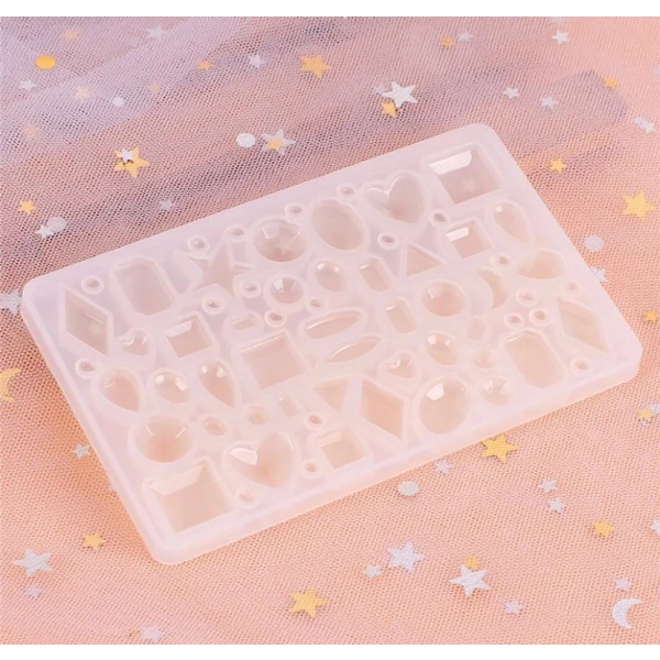 Molde Silicona 4868 Mini Gemas + Kit Resina 1:1 600 Ml - Imagen 6