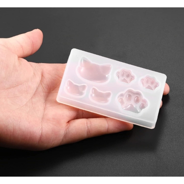Kit Molde Silicona 4860 Pata Mini Gato + Resina Arte 600 - Imagen 6