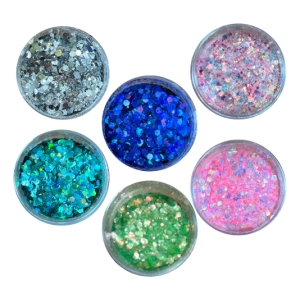 Kit 6 Glitter Brillantina Holografica 10 Grs Para Resina
