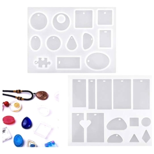 Kit Molde De Silicona 1550/2 Llaveros Y Caravanas Resina