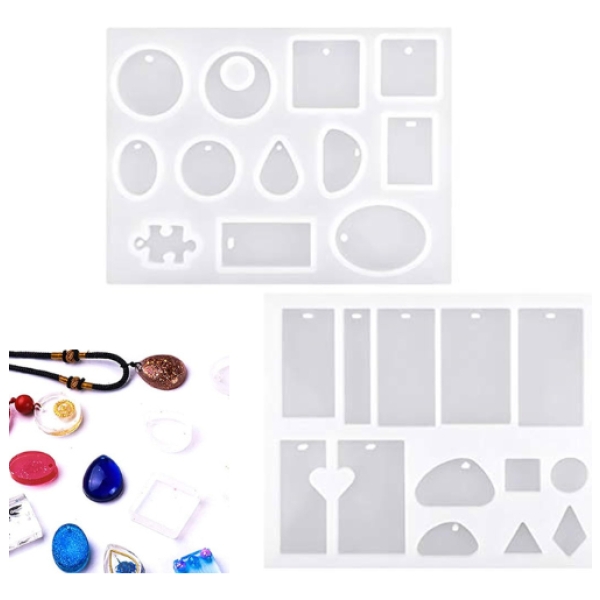 Kit Molde De Silicona 1550/2 Llaveros Y Caravanas Resina