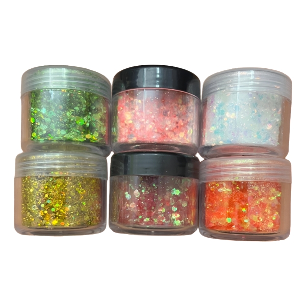 Kit 6 Glitter Brillantina Holografica 10 Grs Para Resina - Imagen 30