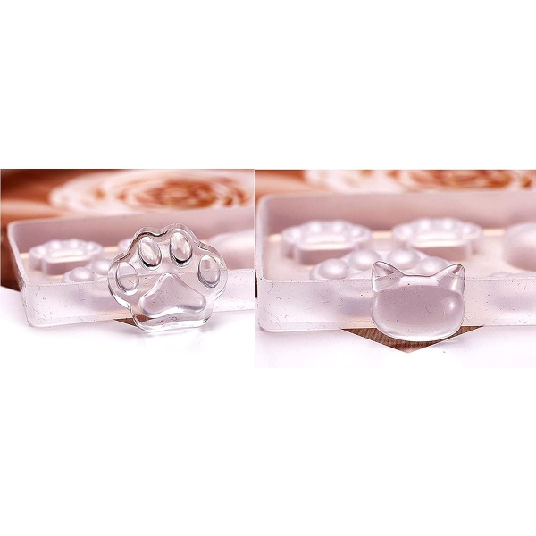 Kit Molde Silicona 4860 Pata Mini Gato + Resina Arte 600 - Imagen 5