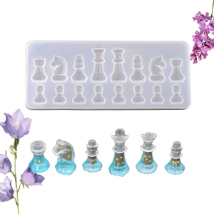 Molde Silicona 4869 Piezas Ajedrez Para Resina Epoxi