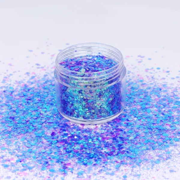 Kit 6 Glitter Brillantina Holografica 10 Grs Para Resina - Imagen 35