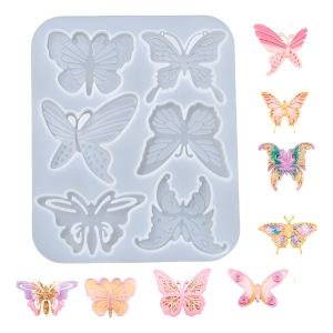 Molde De Silicona 4861 6 Mariposas Para Resina
