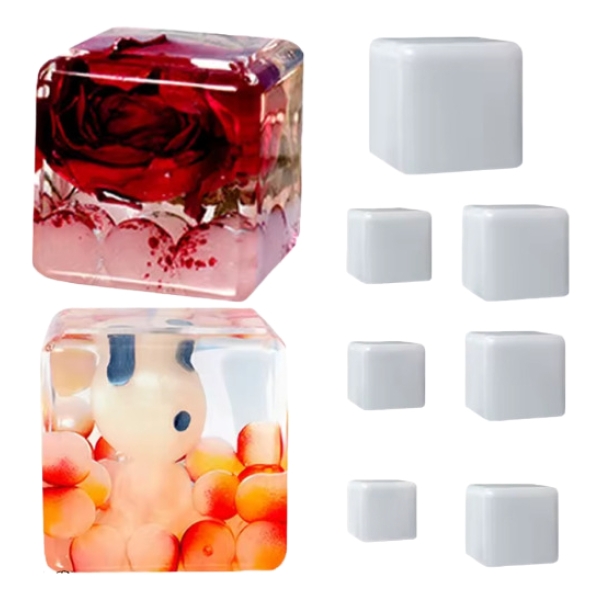 Molde Silicona 4837 Set Molde Cubos 5 Piezas Ecopint