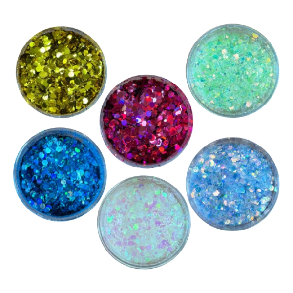 Kit 6 Glitter Brillantina Holografica 10 Grs Para Resina - Imagen 7