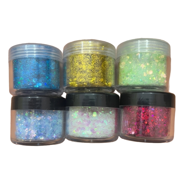 Kit 6 Glitter Brillantina Holografica 10 Grs Para Resina - Imagen 12
