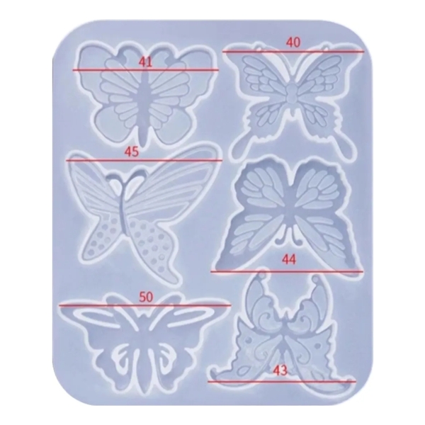 Kit Molde De Silicona 4861 Mariposas + Resina 600 Ml - Imagen 4