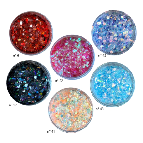 Kit 6 Glitter Brillantina Holografica 10 Grs Para Resina - Imagen 32