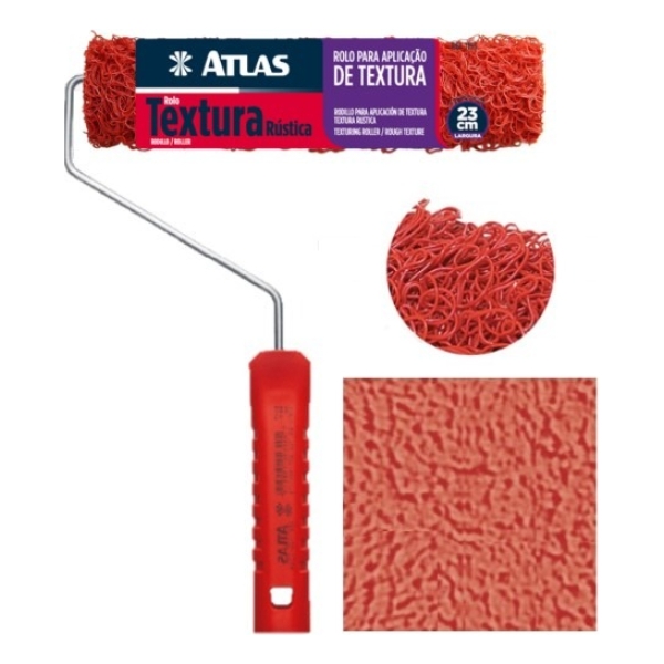 Rodillo Textura Rustico 23 Cm Complete X1 Atlas - Imagen 3