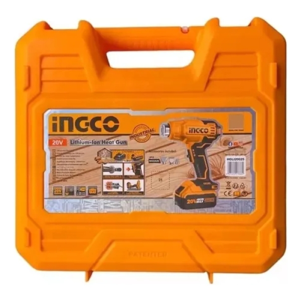 Pistola De Calor A Bateria 20v C/ Bat 4 Ah+ Cargador Ingco - Imagen 5