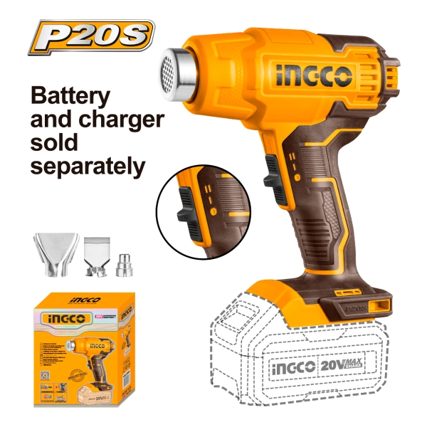 Pistola De Calor 20v 550oc C/accesorios Hgli2002 S/bat - Imagen 2