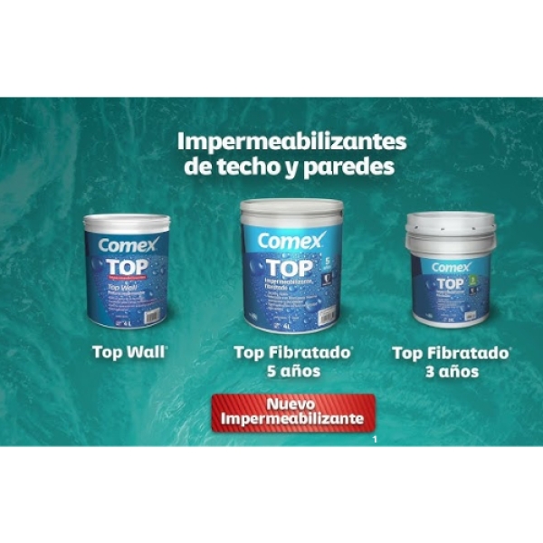Impermeabilizante Fibratado Blanco 19 L Comex Top 3 Años - Imagen 2