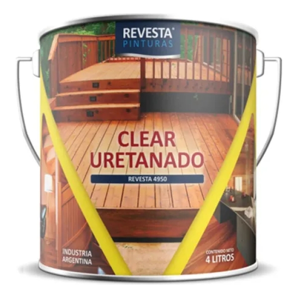 Barniz Pu Exterior Revesta 4950 Clear Uretano 4 Lt - Imagen 7