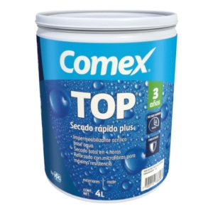 Impermeabilizante Fibratado Blanco 4 L Comex Top 3 Años