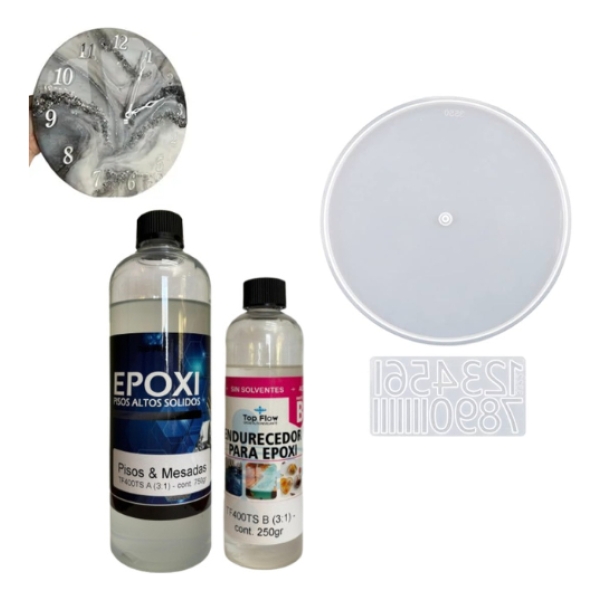 Molde Reloj Silicona + 1 Kg De Resina Epoxi 3:1 - Imagen 12