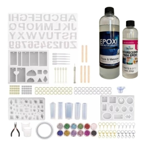 Molde Silicona 1566 / Set 186 Piezas + Resina Epoxi 3:1