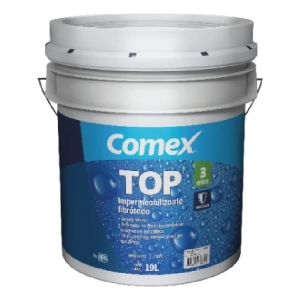 Impermeabilizante Fibratado Blanco 19 L Comex Top 3 Años