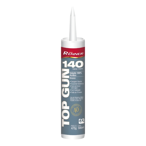 Sellador Acrilico Siliconado Top Gun 140 300ml - 445g Blanco