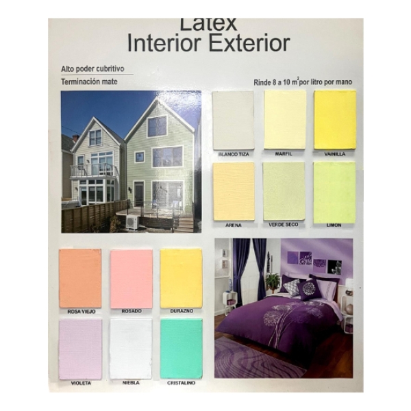 Latex Interior-exterior Antihongos 12 Colores - 20lts. - Imagen 38