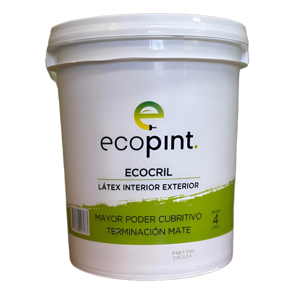 Pintura Acrilica Interior-exterior Ecopint Premium Gris 4l - Imagen 10