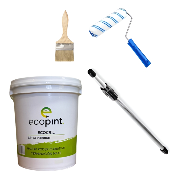 Latex Paredes Y Cielos Raso 20 Litros Blanco + Set Pintor