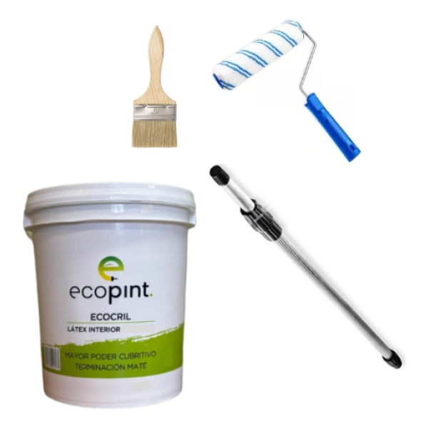 Latex Paredes Y Cielos Raso 18 Litros Blanco + Set Pintor