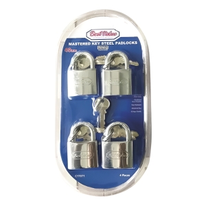 Juego 4 Candados Llave Maestra 50mm 4pz Best Value Ecopint