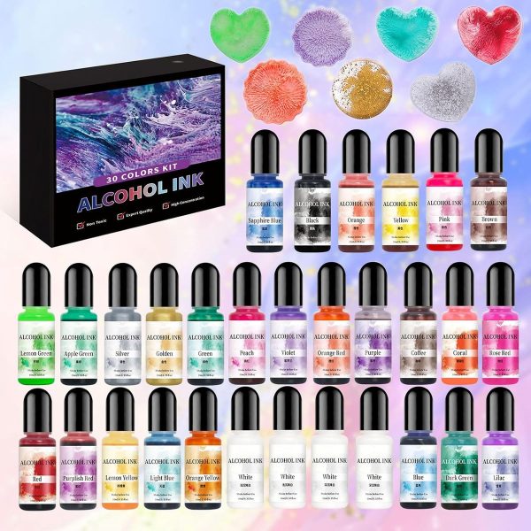 Pigmento Al Alcohol Para Resina Set 30 Colores 10ml - Imagen 7