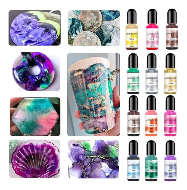 Pigmento Al Alcohol Para Resina Set 30 Colores 10ml - Imagen 5