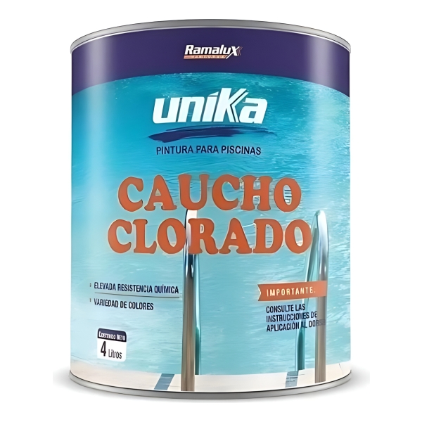 Pintura Para Piscina Caucho Clorado Colores 4 Lts