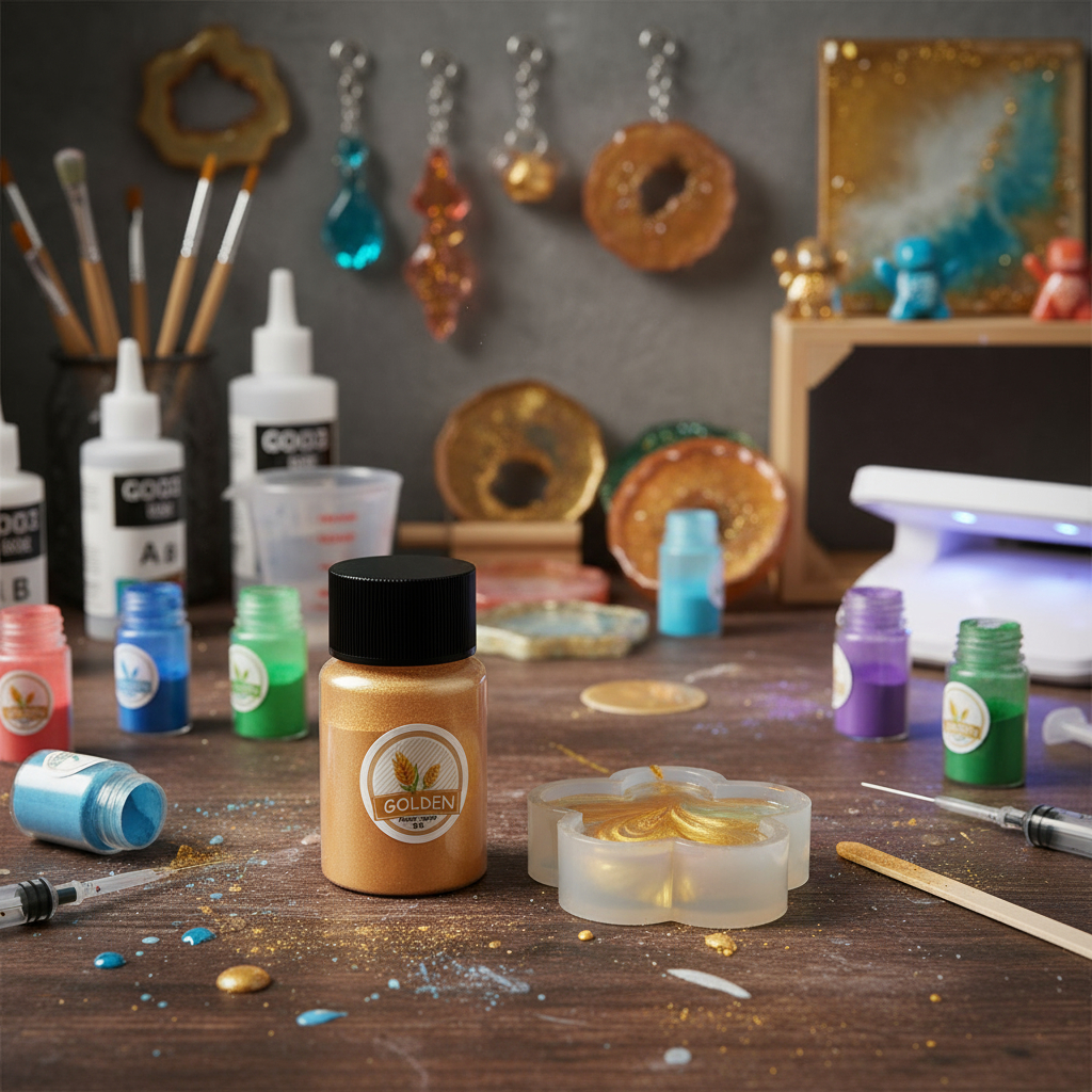 Kit Resina Arte Y Joyeria Con 4 Pigmentos Mica Polvo 10 Grs - Imagen 3