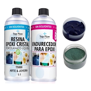 Kit Resina Con 2 Pigmentos En Pasta O Polvo 30/60 Grs