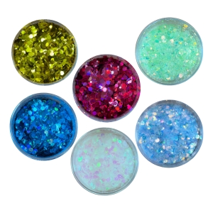 Kit 6 Glitter Brillantina Holografica 10 Grs Para Resina